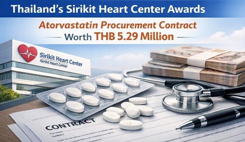 Thailand’s Sirikit Heart Center Awards Atorvastatin Procurement Contract...